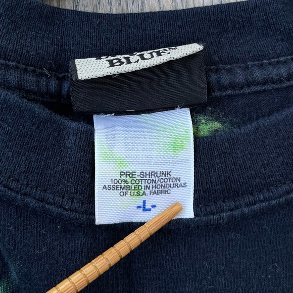 Liquid Blue All Over Green Skull Print Black T Shirt Large Adult Vintage 2001 - Picture 4 of 16